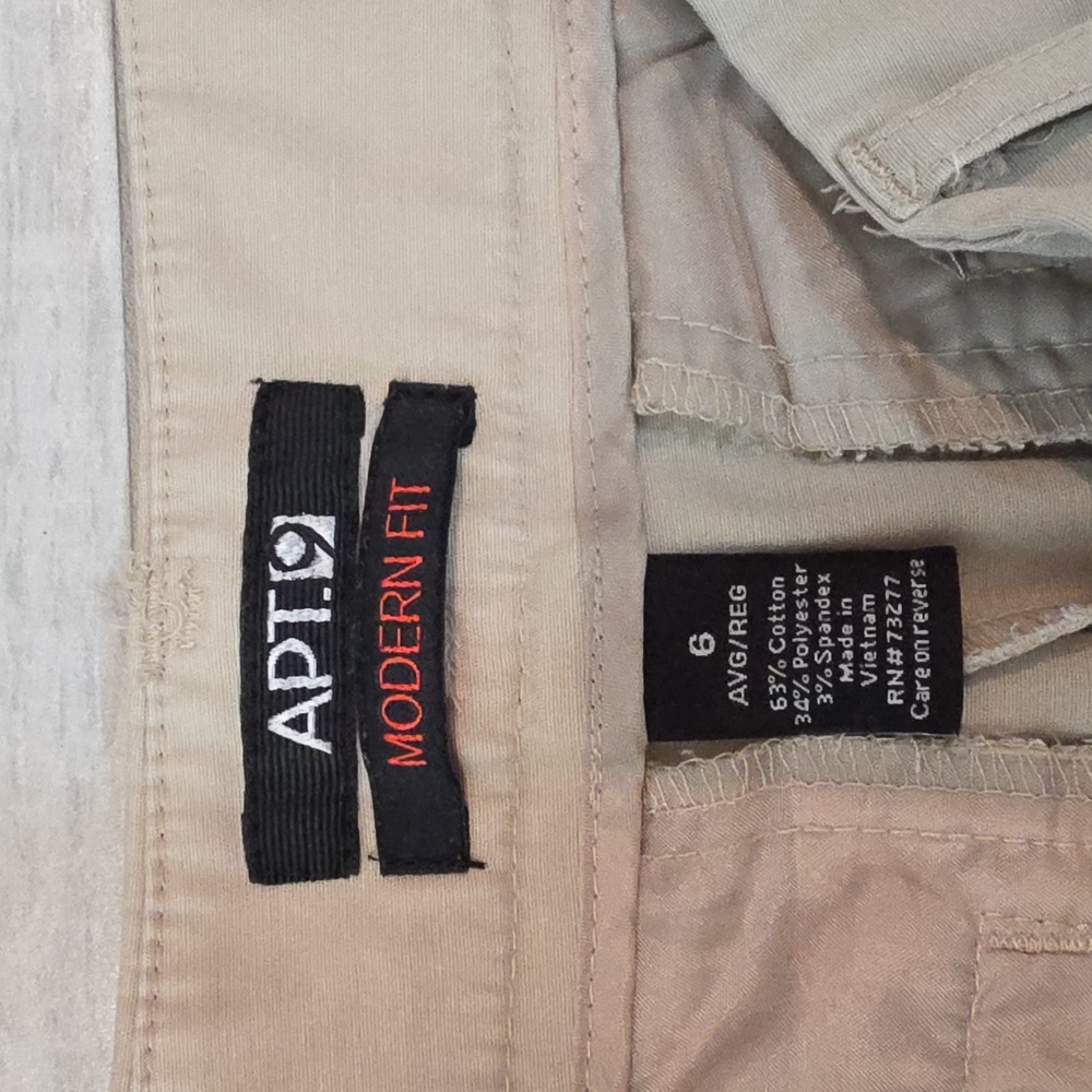 Apt. 9 Trousers Women's Size 6 Modern Fit Wide Leg Khaki - Picture 2 of 9